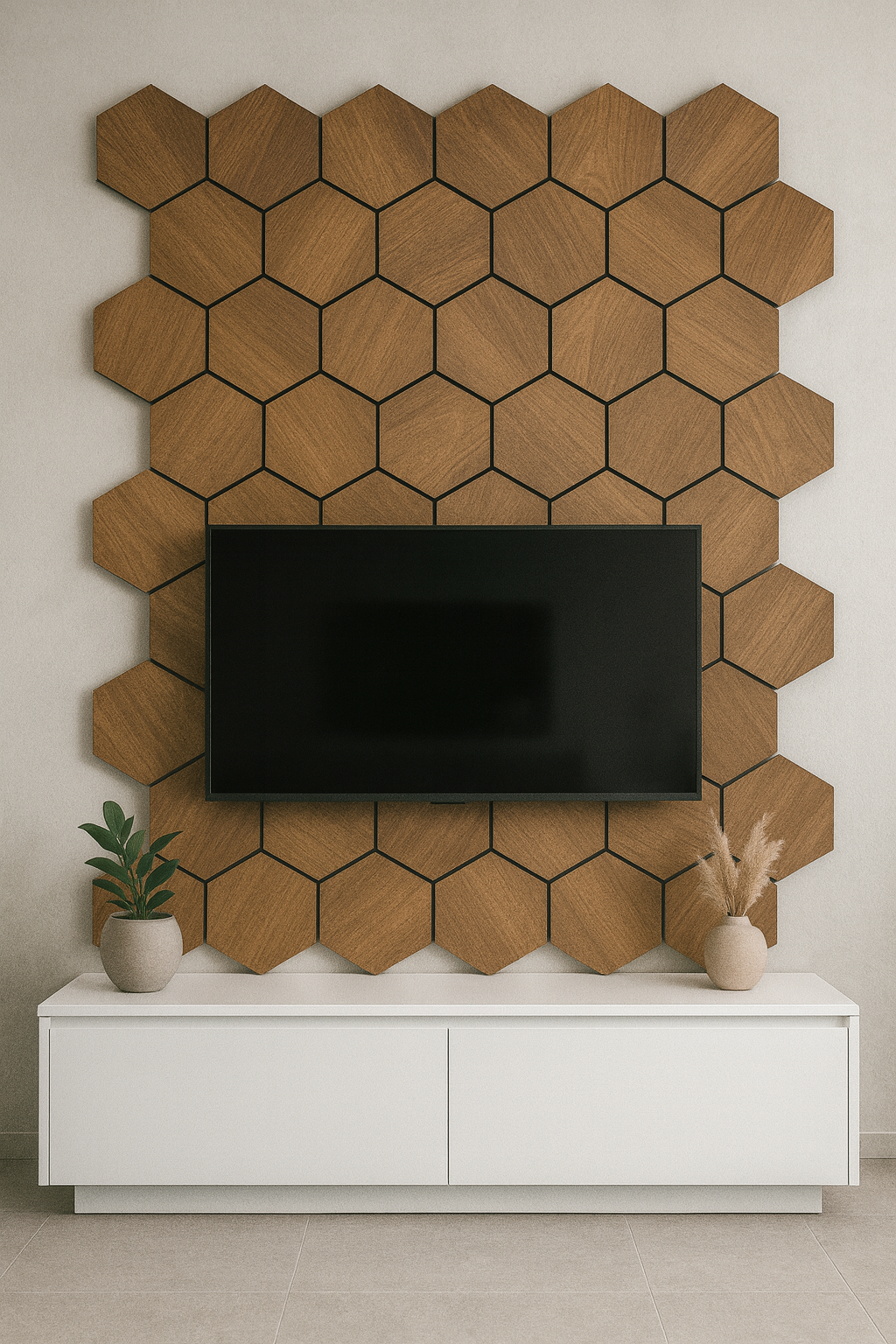 Hexagon Hamilton 57x87 Marron Clair