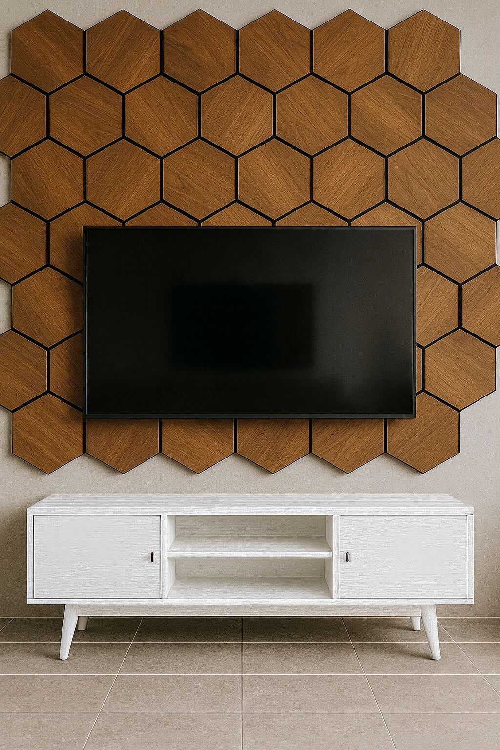 Hexagon Hamilton 57x87 Sapin